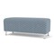 Lesro Siena Lounge Reception Loveseat Bench, Brushed Steel, RS Rain Song Upholstery SN6001 - alternate 3
